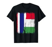 Demi-drapeau Thaïlande Italie Fière Thaïlandaise Fierté italienne T-Shirt