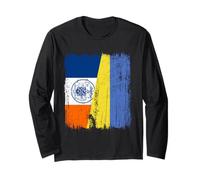 Demi Drapeau ukrainien de New York Manche Longue