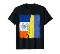 Demi Drapeau ukrainien de New York T-Shirt