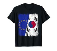 Demi-Drapeau Union européenne Corée du Sud T-Shirt