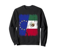 Demi-Drapeau Union européenne Mexique Europe Patrimoine Mexicain Sweatshirt
