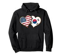 Demi Drapeaux américains sud-coréens citoyens Drapeau USA Patriot Sweat à Capuche