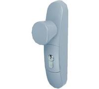 Poignée bouton tournant pour serrure antipanique - EN 3300 gris aluminium métallisé JPM