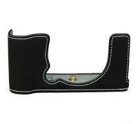 Demi-étui de protection pour appareil photo Fuji XE5 - Coque de protection légère en cuir synthétique - Noir