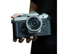 Demi-étui en cuir de qualité supérieure avec bandoulière pour appareil photo Olympus OM-3 avec bandoulière de protection