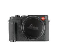 Demi-étui fait main en cuir véritable pour appareil photo Leica D-LUX 8/Leica D-LUX8 - Corps en cuir de vachette + base en métal + design à tige