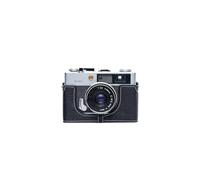 Demi-étui fait main en cuir véritable pour appareil photo Olympus 35 ED Noir