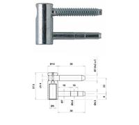 Demi-fiche femelle réglable - menuiserie bois - nœud 14 mm - 65 pièces OTLAV