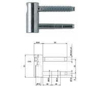 Demi-fiche femelle réglable - menuiserie bois - nœud 20 mm - 25 pièces OTLAV