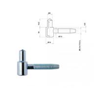 Demi-fiche mâle - nœud plat court 14 mm - butée à bille - 10 pièces OTLAV