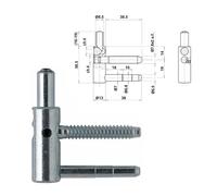 Demi-fiche mâle réglable - menuiserie bois - nœud 13 mm - 80 pièces OTLAV