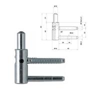 Demi-fiche mâle réglable - menuiserie bois - nœud 16 mm - 50 pièces OTLAV