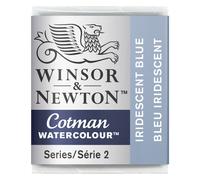 Demi-godet de peinture aquarelle Winsor & Newton Cotman, collection m tallis e, bleu iris