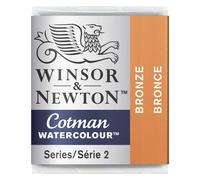 Demi-godets de peinture aquarelle Winsor & Newton Cotman, collection m tallis e Bronze