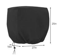 Demi-housse de moteur de bateau en tissu Oxford 420D imperméable, équipée d'un cordon de serrage pour un ajustement sûr, protège les moteurs hors-bord contre les intempéries et les dommages (L : 25-40