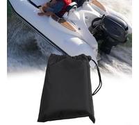 Demi-housse de moteur hors-bord imperméable avec tissu Oxford 420D protection contre les intempéries, y compris la pluie, la neige, la poussière avec cordon de serrage pour un ajustement sûr (XXL