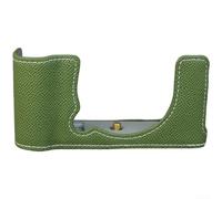 Demi-housse de protection en polyuréthane pour appareil photo Fuji XE5, étui élégant en cuir, construction demi-étui, portable, 10 x 10 x 5 cm (vert)
