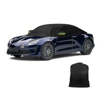 Demi Housse de Voiture Compatible avec Alpine A110 2017-2025, Housse Voiture Exterieur Bâche Voiture Étanche avec Bande Réfléchissante Ceinture Coupe-Vent pour Anti Neige Poussière
