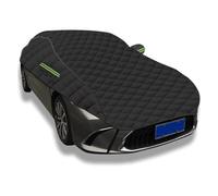 Demi-Housse de Voiture Extérieure Imperméable | Compatible Rolls-Royce Silver Spirit | Protection 4 Saisons Contre UV, Poussière & Neige, en Coton Durable pour Auto(Black)