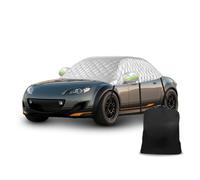 Demi-Housse Voiture Remplacement pour Mazda MX-5 Miata MK3 NC 2005-2015, Couverture de Voiture de Protection de Toit Souple étanche, Demi-Garage épaissi pour Tous Les Temps, Anti-grêle et Anti-Neige