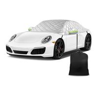 Demi-Housse Voiture Remplacement pour Porsche 911/996/997 1999-2025, Couverture de Voiture de Protection de Toit Souple étanche, Demi-Garage épaissi pour Tous Les Temps, Anti-grêle et Anti-Neige