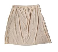 Demi jupon Cotton High Waist For Women Solid Color Underskirt Half Slips Ice Silk Long Petticoat Safety pour dames(Pink-beige 45cm,M)
