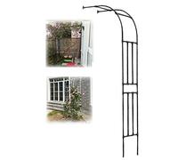 Demi-latérale Arche À Rosiers Arceau De Jardin en Métal Tonnelle De Jardin Résistant Aux Intempéries Haut 240cm Tuteur Treillis Jardin(Noir,90x240cm/2.9x7.9ft)