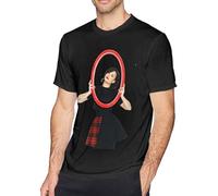 Demi Lovato Mens T Shirts Short Sleeves Crew Neck Tees Summer Casual Tops Black Manches Courtes(X-Large)