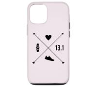 Demi-Marathon Heart Watch Arrow Running Run 21 km Meme Coque pour iPhone 12/12 Pro