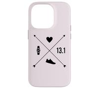 Demi-Marathon Heart Watch Arrow Running Run 21 km Meme Coque pour iPhone 14 Pro