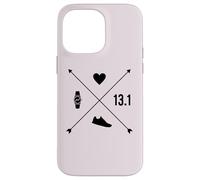 Demi-Marathon Heart Watch Arrow Running Run 21 km Meme Coque pour iPhone 14 Pro Max
