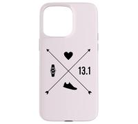 Demi-Marathon Heart Watch Arrow Running Run 21 km Meme Coque pour iPhone 15 Pro Max