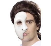 Demi-masque blanc adulte Taille Unique Blanc G