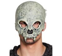 Demi-Masque Crâne Monstre Taille Unique Blanc