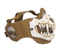 Demi-Masque De Chasse Pliable,Masque De Protection Des Oreilles Confortable,Maille En Acier À Faible Teneur En Carbone,2022 - Type Set Tanb