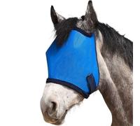 Demi-Masque de Protection for Le Visage du Cheval, Couverture en Maille Respirante réglable, protège des Insectes nuisibles l'été pour Cheval(Blue)
