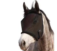 Demi-Masque de Protection for Le Visage du Cheval, Couverture en Maille Respirante réglable, protège des Insectes nuisibles l'été pour Cheval(Black)