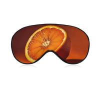 Demi-masque de sommeil occultant orange en tissu ventilé - Style réglable - Zéro pression - Doux pour la peau - Pour homme et femme