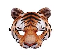 Demi-Masque de Tigre Masque Cochon d'Halloween en EVA Masque Personnel Réaliste Tête d'Animal pour Bal Masqué, Cosplay, Halloween, Fête, Carnaval