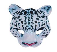 Demi-masque léopard des neiges pour déguisement, cosplay, fête, festival, cosplay