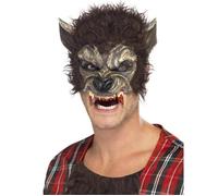 Demi-masque loup-garou adulte horreur - Halloween - Mixte - Noir