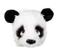 Boland Demi-masque en peluche Panda 56753 - Noir et blanc Taille unique, accessoire déguisement