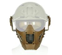 Demi Masque Protection Airsoft, Demi Masque Tactique, pour Sports Plein Air Jeux Tactiques Jeux CS(Brown)