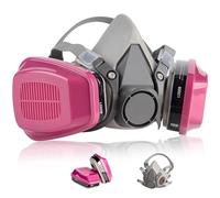 Demi-masque respiratoire avec filtres 60921, masque à gaz réutilisable pour peinture en aérosol, résine chimique, masque anti-poussière pour ponçage, poussière fine, travaux de construction, soudure