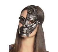 Demi Masque Robot Steampunk Femme Taille Unique Noir