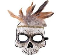 demi-masque vaudou adulte - ptitclown 22188 Gris G