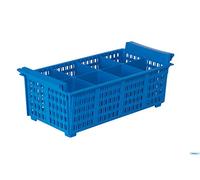 Demi-Panier 8 Cases pour Couverts, 430mm x 205mm x 150mm, Bleu