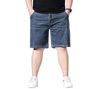 Demi-pantalon grande taille - Short cargo décontracté - Coupe droite - Denim vintage classique - Pour homme, Bleu (579), 52