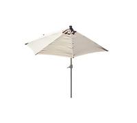 Demi-Parasol Aluminium Parla Pour Balcon Ou Terrasse, Ip 50+, 270cm Crème Sans Pied Gris