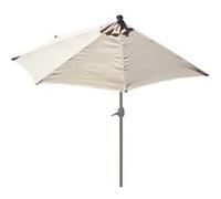 Demi-Parasol Aluminium Parla Pour Balcon Ou Terrasse, Ip 50+, 270cm Crème Sans Pied Gris